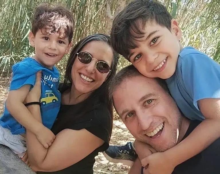 Amit Offir with his family
